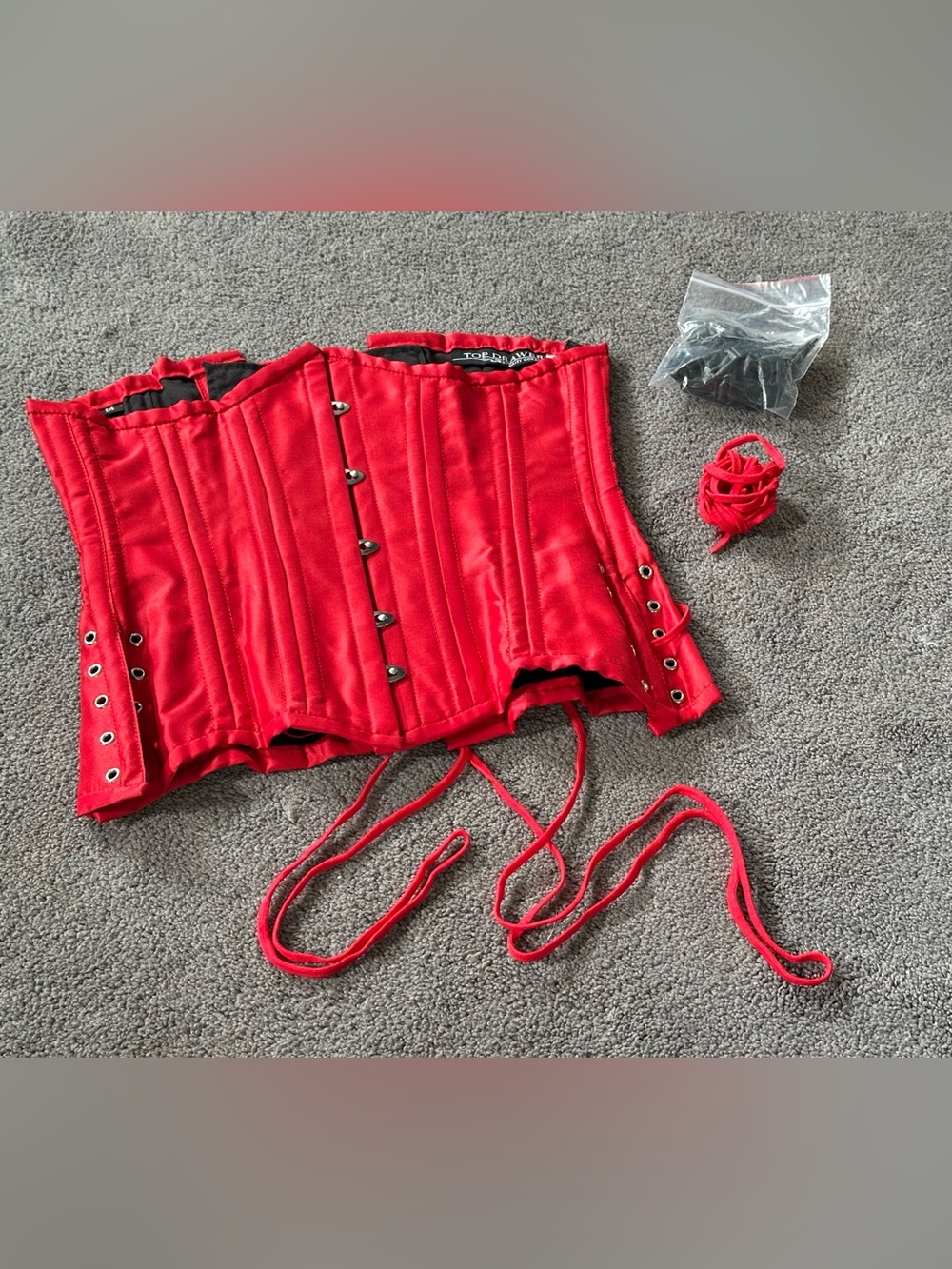 NWT Daisy Corsets Top Drawer Red Underbust Corset Goth Vampire Halloween Cosplay